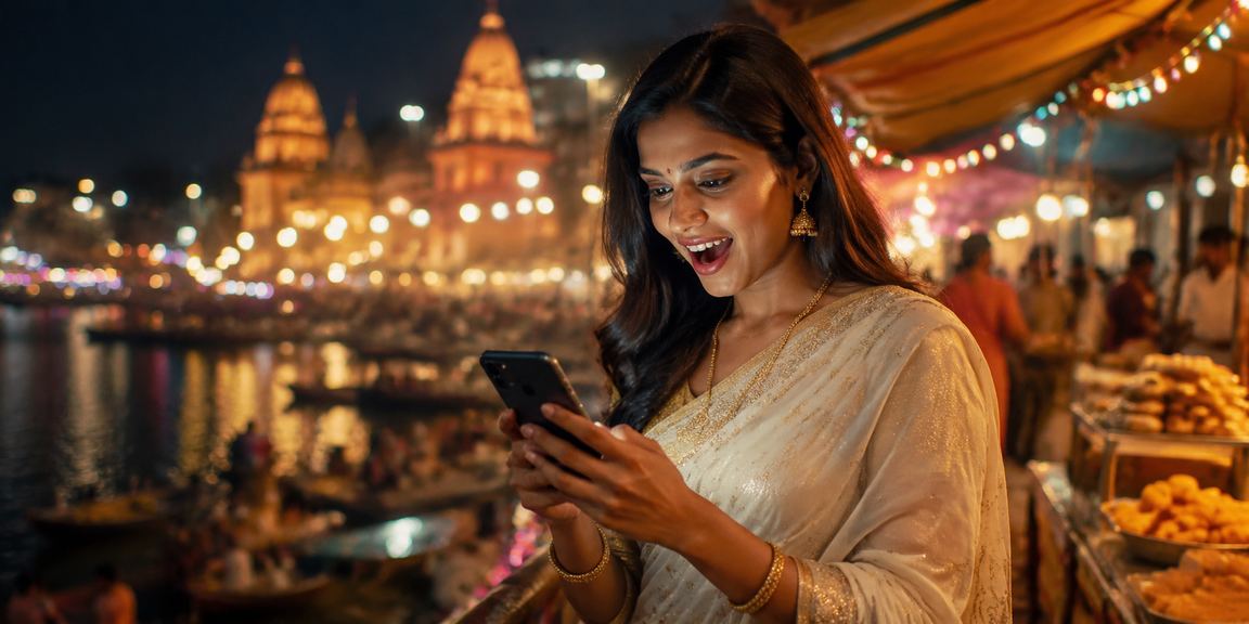 Vibrant casino experience in Varanasi with mobile gaming
